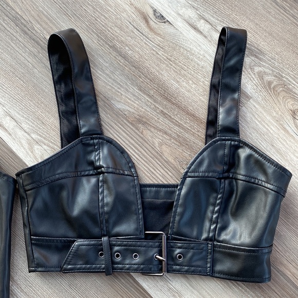 TWO faux leather tops - Picture 3 of 5